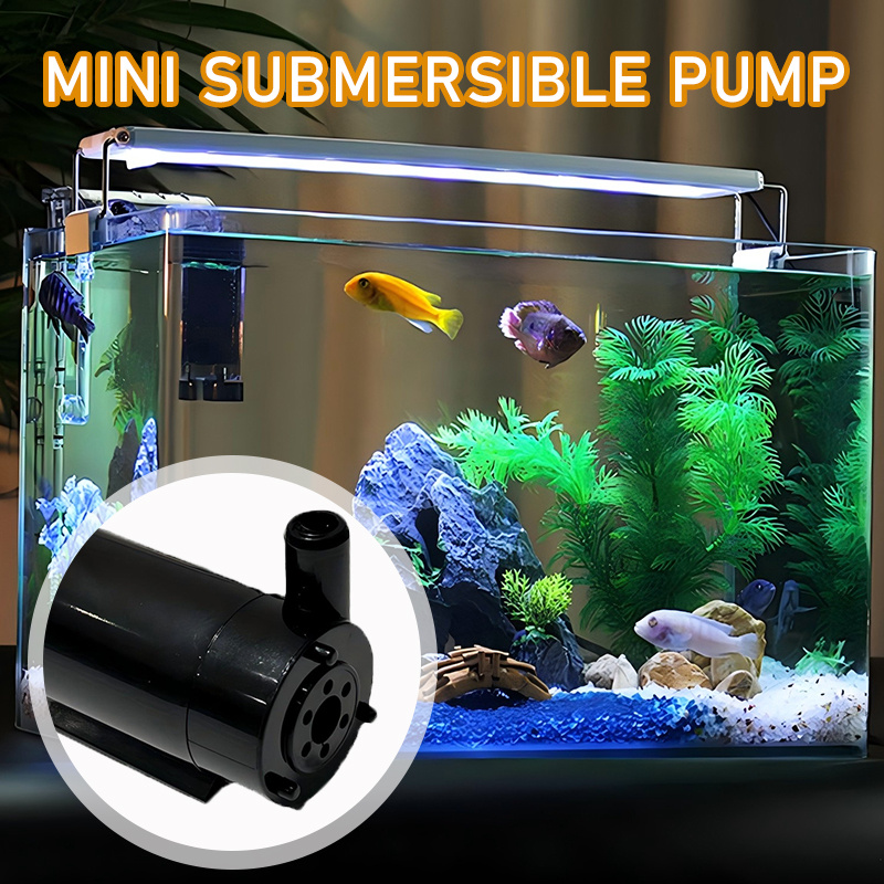 Small Fish Tank Filter Submersible Aquarium Filter Pump – 12V/24V, 3W ...