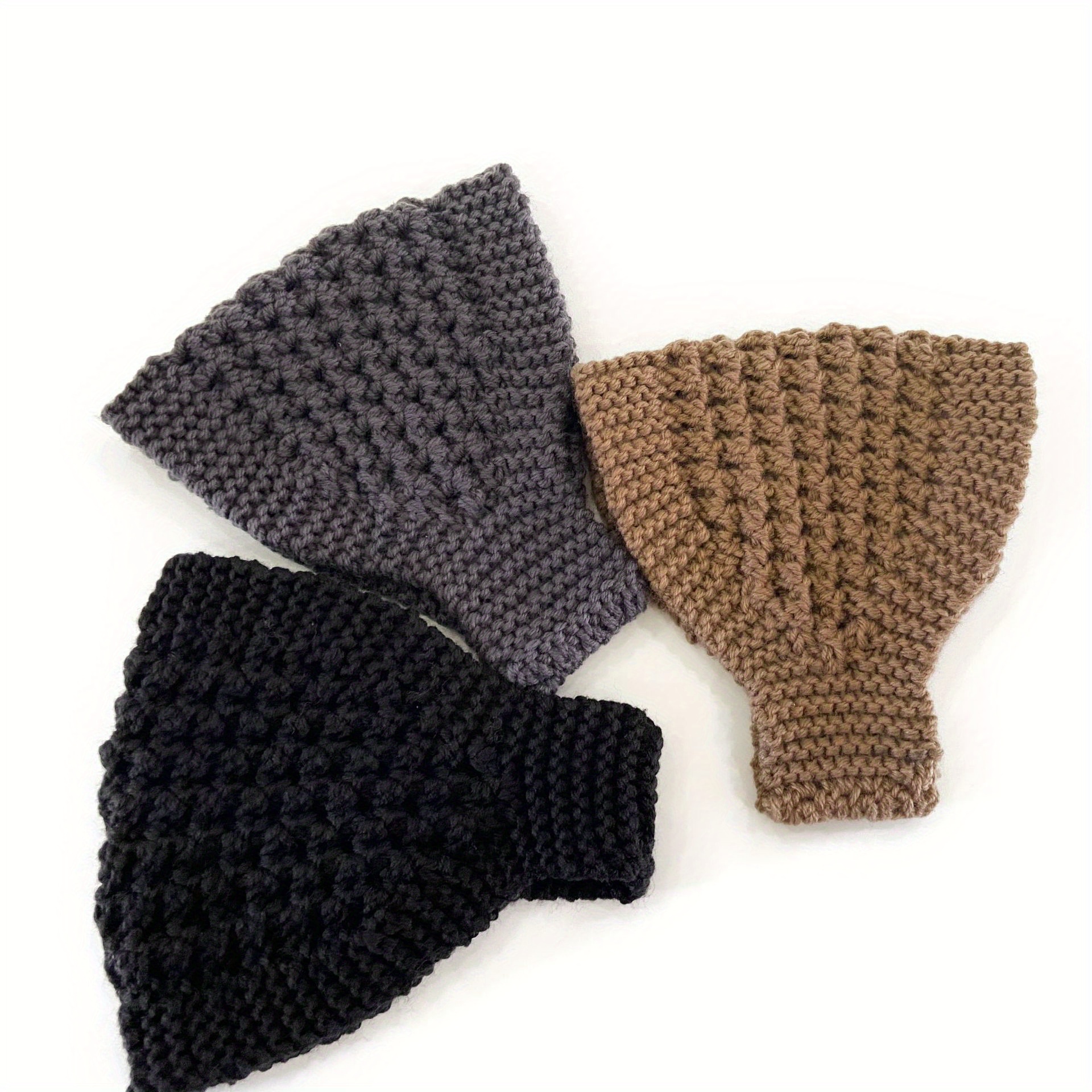 Image of 3 Pack Women' Ear Warmers & Headbands - Thick Wide-brimmed Winter Hairbands Suitable For Normal Hair, Warm Hollow-out For Weather, Winter