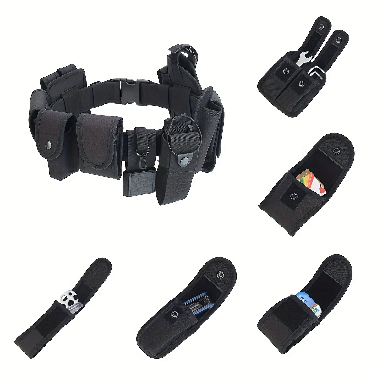 

Adjustable Oxford Belt, Belt Set, 10-in-1 Multifunctional Safety Equipment, Ideal For Security Personnel