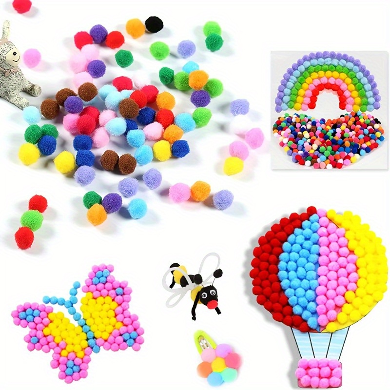 

2000pcs Fleece Pom Set - For Diy , Sewing & Decorations, For Christmas & Thanksgiving , No Batteries , Christmas Decor