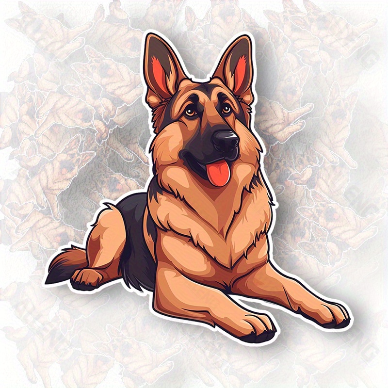 German Shepherd On Board - Car Window Sticker - Beware Dog GSD Warning Security Sign Decal - PERSONALISE! -V07