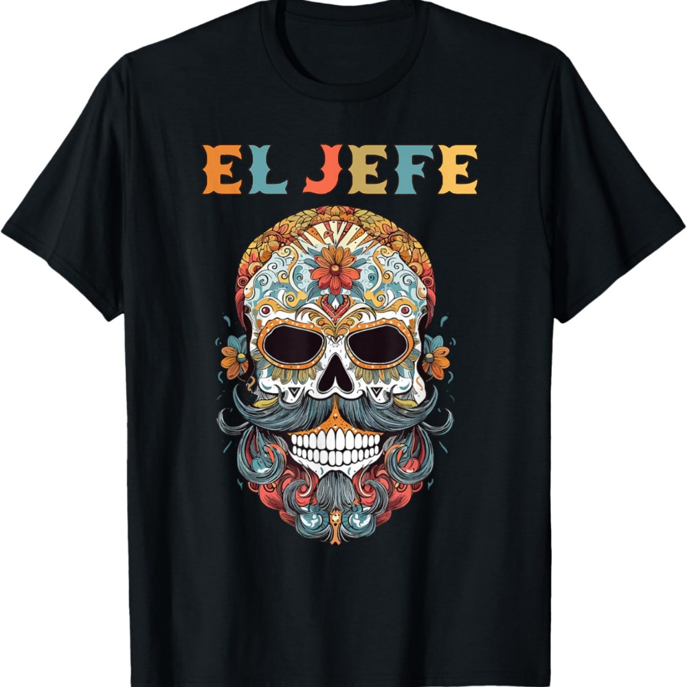 

Funny Skull Graphic Tee – Men's Shirt For Dia De Los Muertos And Mexican Fans