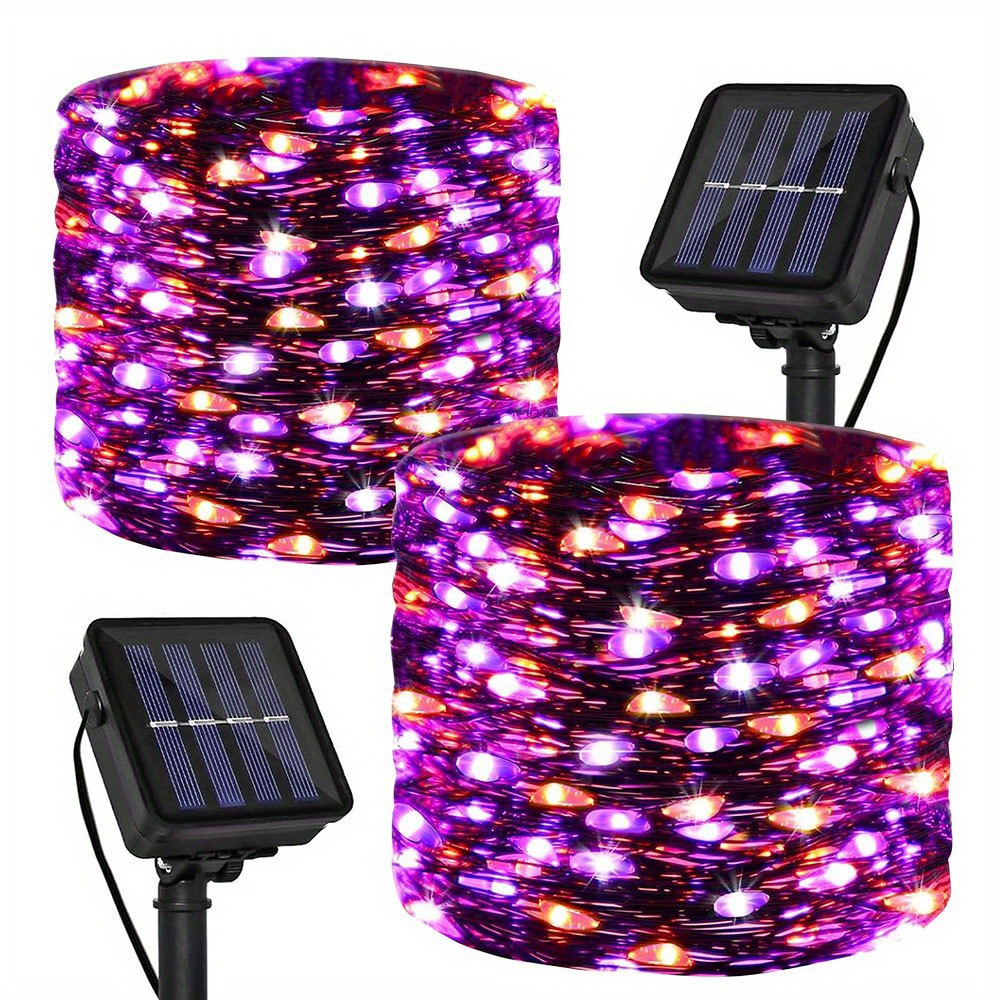 

2 A Of 600led 210 Feet Of And Purple Halloween Strings, 8 For Halloween Decoration Halloween Decorations, , Decorations, , Or Treating