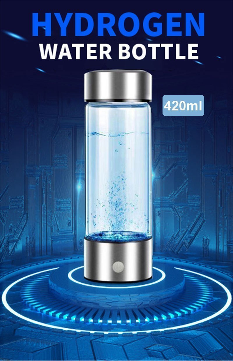   portable hydrogen water bottle 420ml usb rechargeable hydrogen generator ionizer water cup with 1000mah lithium battery rapid electricity universal hot   touch   contact safe for office camping outdoor use details 1