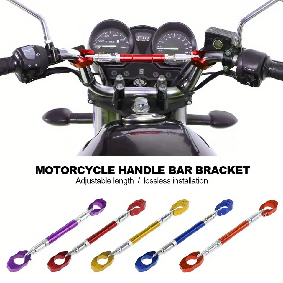 Resim Ayarlanabilir Motosiklet Direksiyon Tutacağı - 22mm Alüminyum Alaşım, Güçlendirilmiş Direksiyon Denge Braketi ile Geliştirilmiş Kontrol 