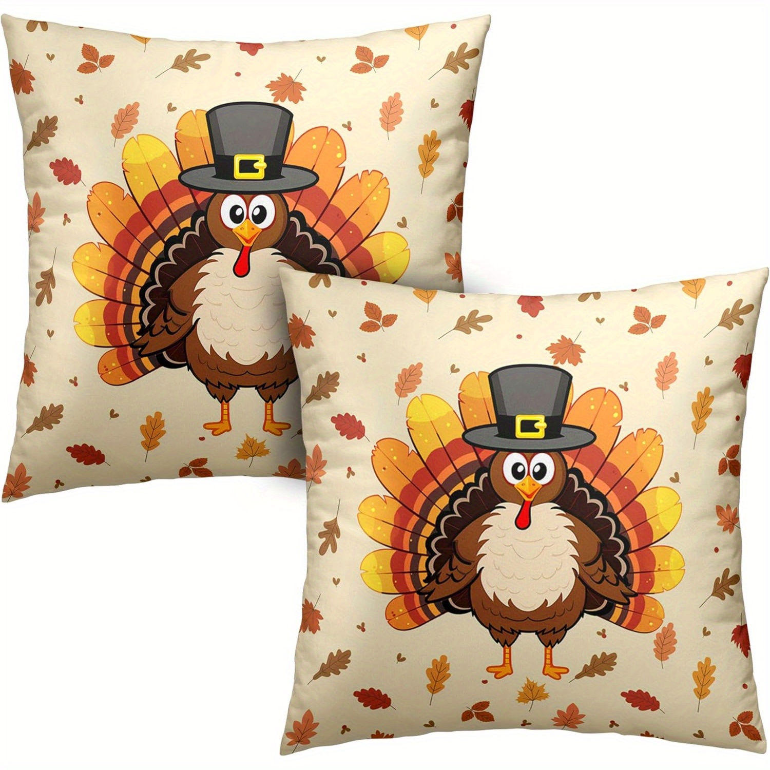 

2pcs Turkey & , 18x18 - For Sofa & Bed Decor,