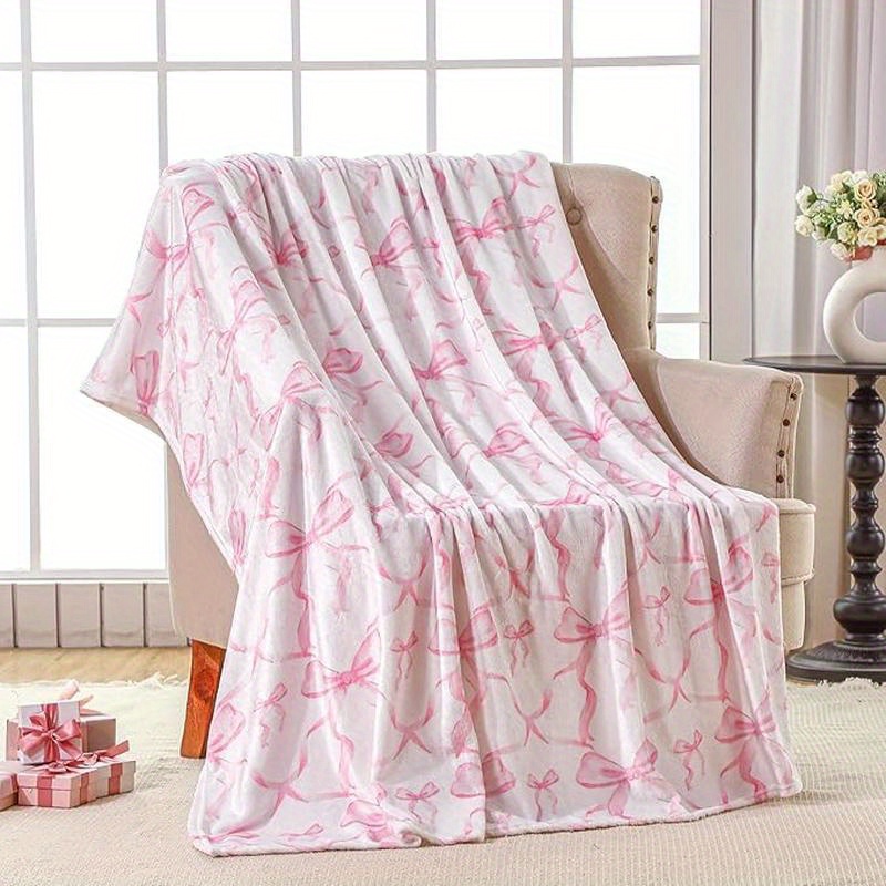 

Bow Blanket Blanket Bowknot Blanket Aesthetic Decorative Blanket For Sofa Bed