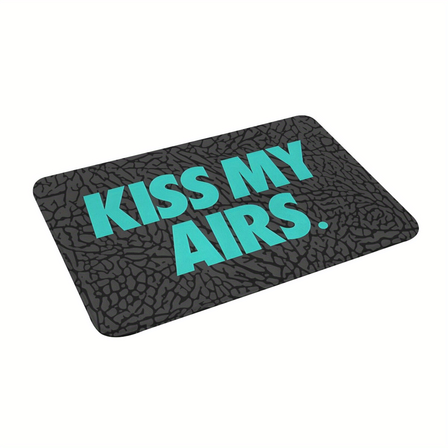 

Kiss My Airs" Non-slip Doormat - Machine Washable, Polyester, Lightweight Indoor Welcome Rug For Home Decor