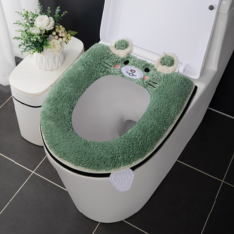 TEMU 【超ソフトなぬいぐるみ素材】トイレ用便座は、落ち着いた雰囲気を一年中楽しめる。特に厚みと暖かさがプラスになります。秋と冬に最適で、自宅やホテルでの使用に適しています。