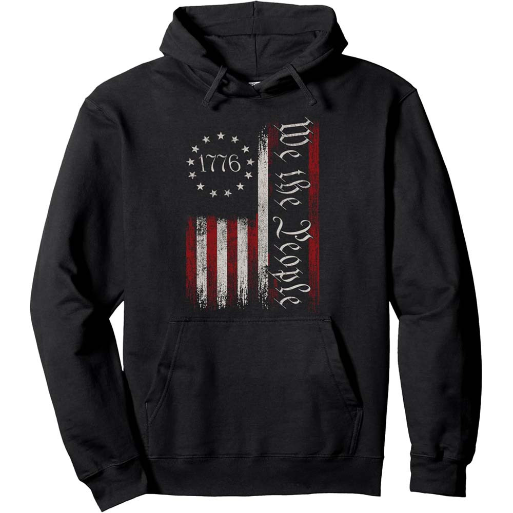 

Vintage Flag Patriotic 1776 Usa Pullover Hoodie