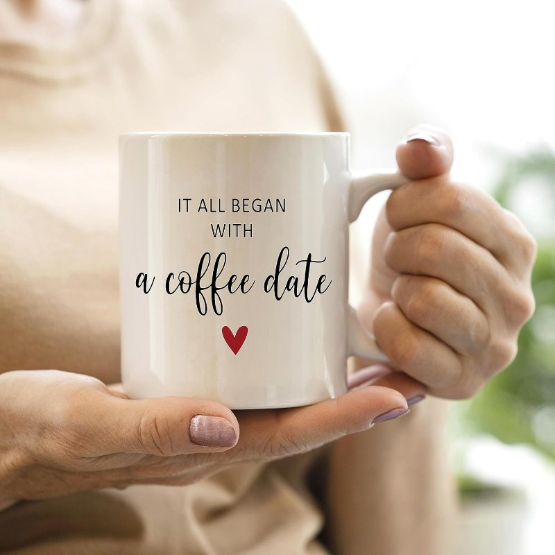 TEMU 1pc, Valentines Day Coffee Mug, Girlfriend Gifts, Couple Gifts, Romantic Gifts For Her Him, Fiance Gifts For Her, Wedding Gifts Coffee Cups