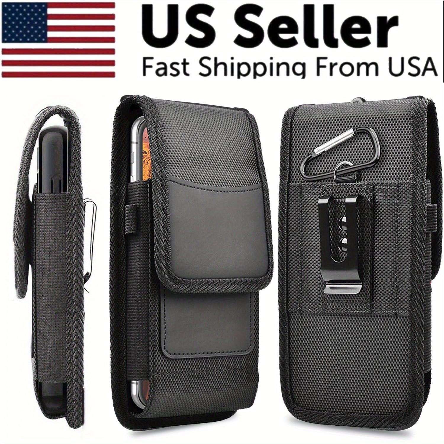 universal vertical cell phone belt clip pouch holster with card slot for 5 5 6 9 inch cell phones cell phone accessories with belt clip and pouch case for iphone 17 16 15 14 13 plus   max 12 11 pro max xs x xr samsung  