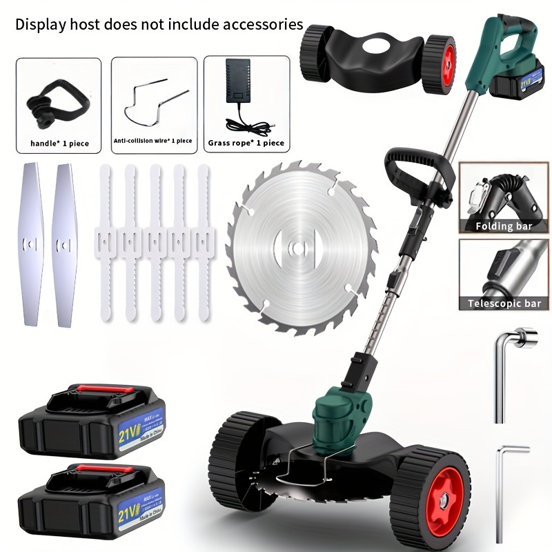 Electric Lawn Mower Cordless Electric Lawn Mower Powered 21v Temu