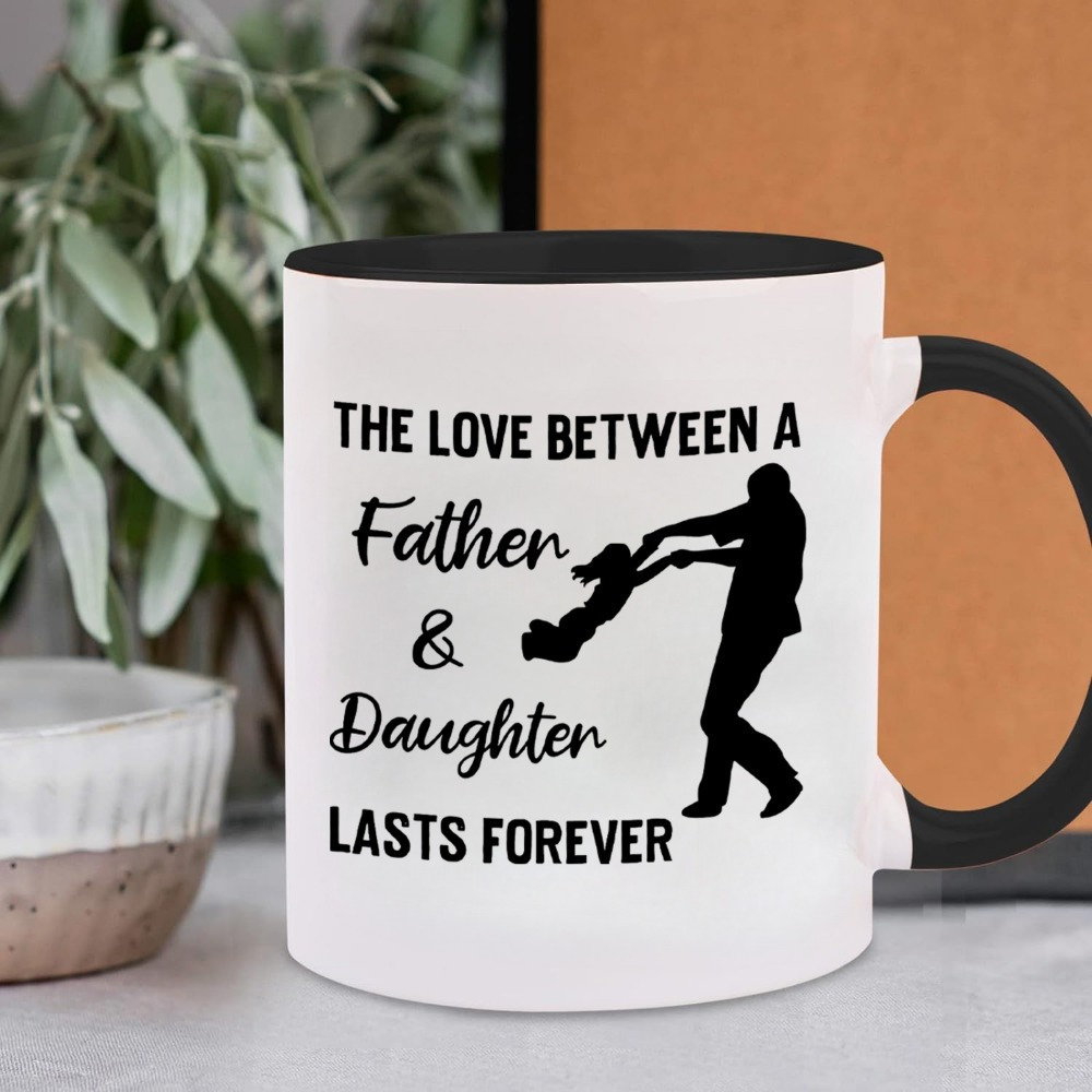 

: Dad & Daughter Love Ceramic Mug - Perfect Father's Day, Birthday, Or Christmas Gift From Daughter