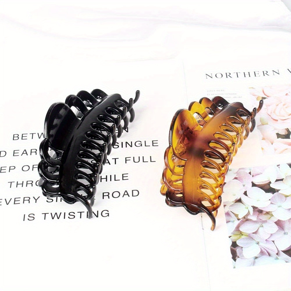 

2pcs/ Set Oversized Claw Clips, Suitable For Long Hair, Claw Clips, Oversized Anti Slip Hair Clips, Suitable For Women