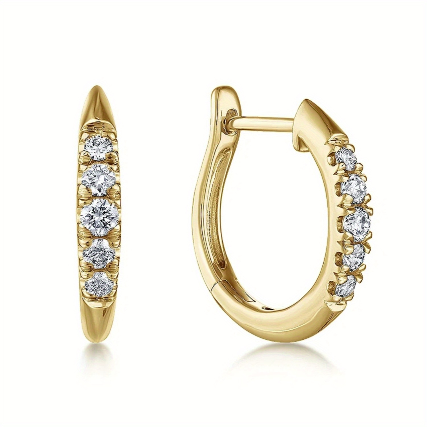 TEMU Small Exquisite Hoop Earrings - Trendy Wedding Jewelry For Women