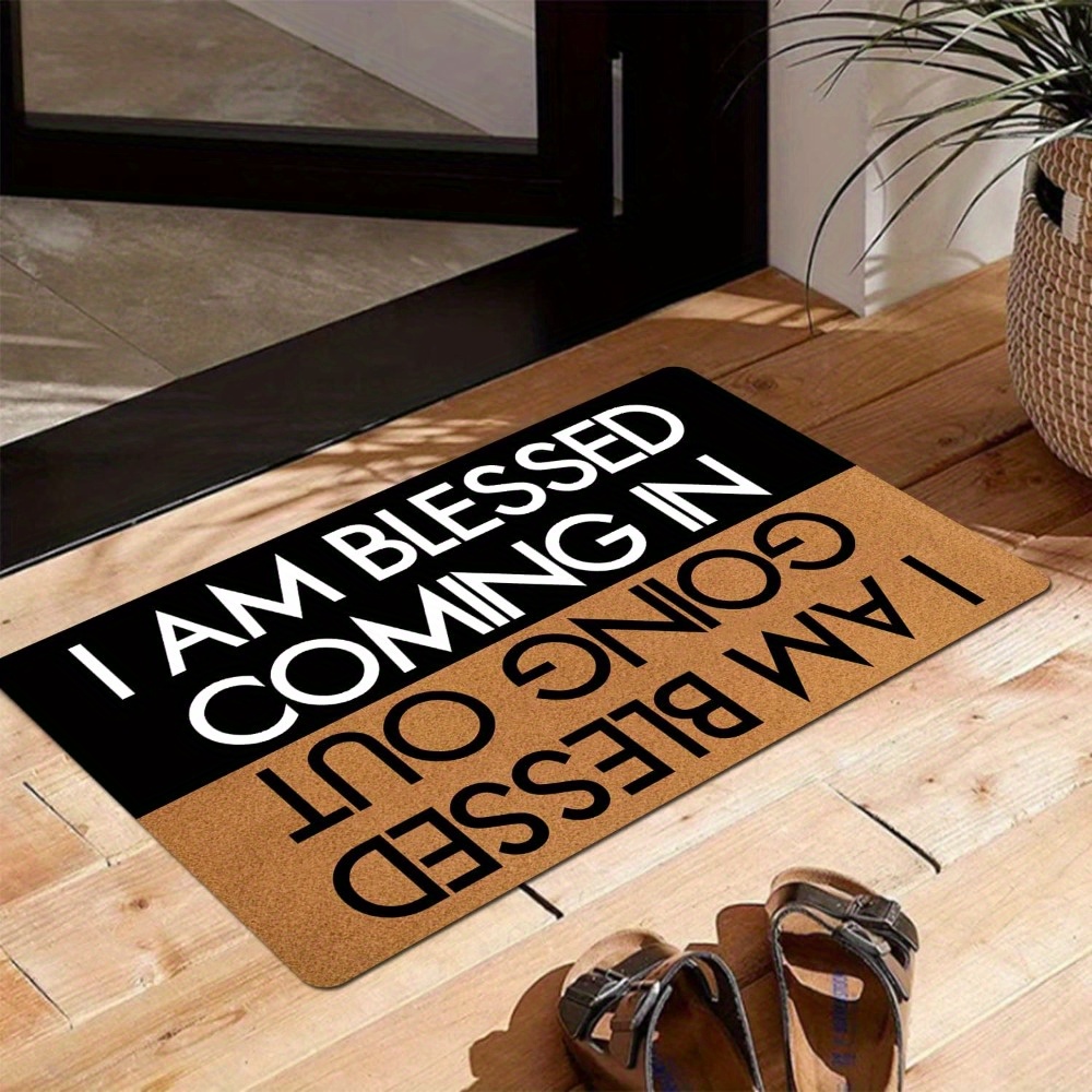 

I In I Doormat 24"x 16" Bathroom Kitchen Universal Front Door Mat With Non-slip Rubber Back