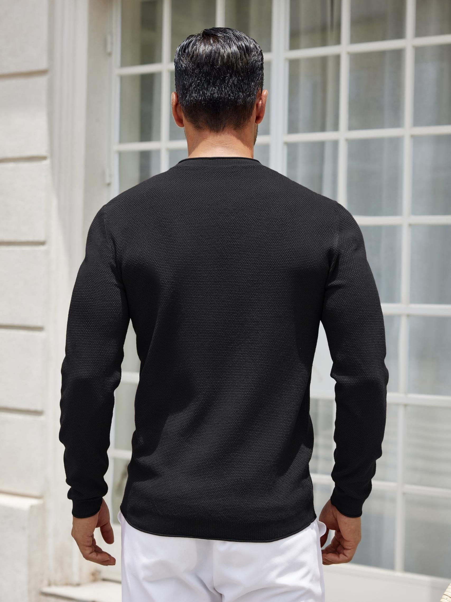 mens dress pullover sweater lightweight waffle knit sweater - Temu