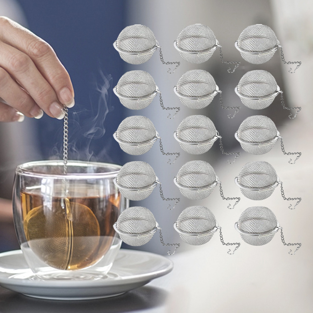 

15pcs Steel Tea For Tea Locking Strainer Tea Filter Strainers Teaware Kitchen Accessories