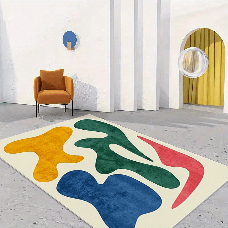 cashmere /㎡ colorful geometric area rug thick plush Temu Pakistan