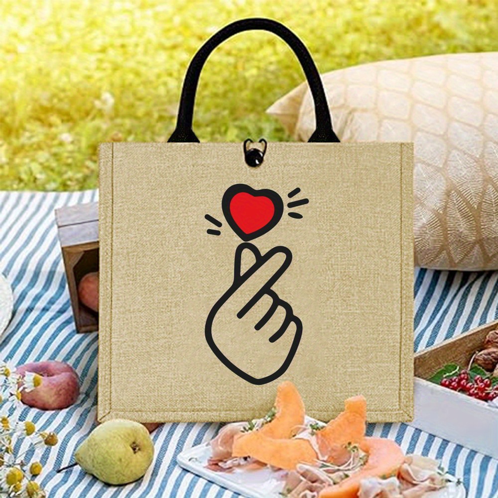 

1pc Tote Bag - , , Rectangular For Shopping, , , And - Aesthetic