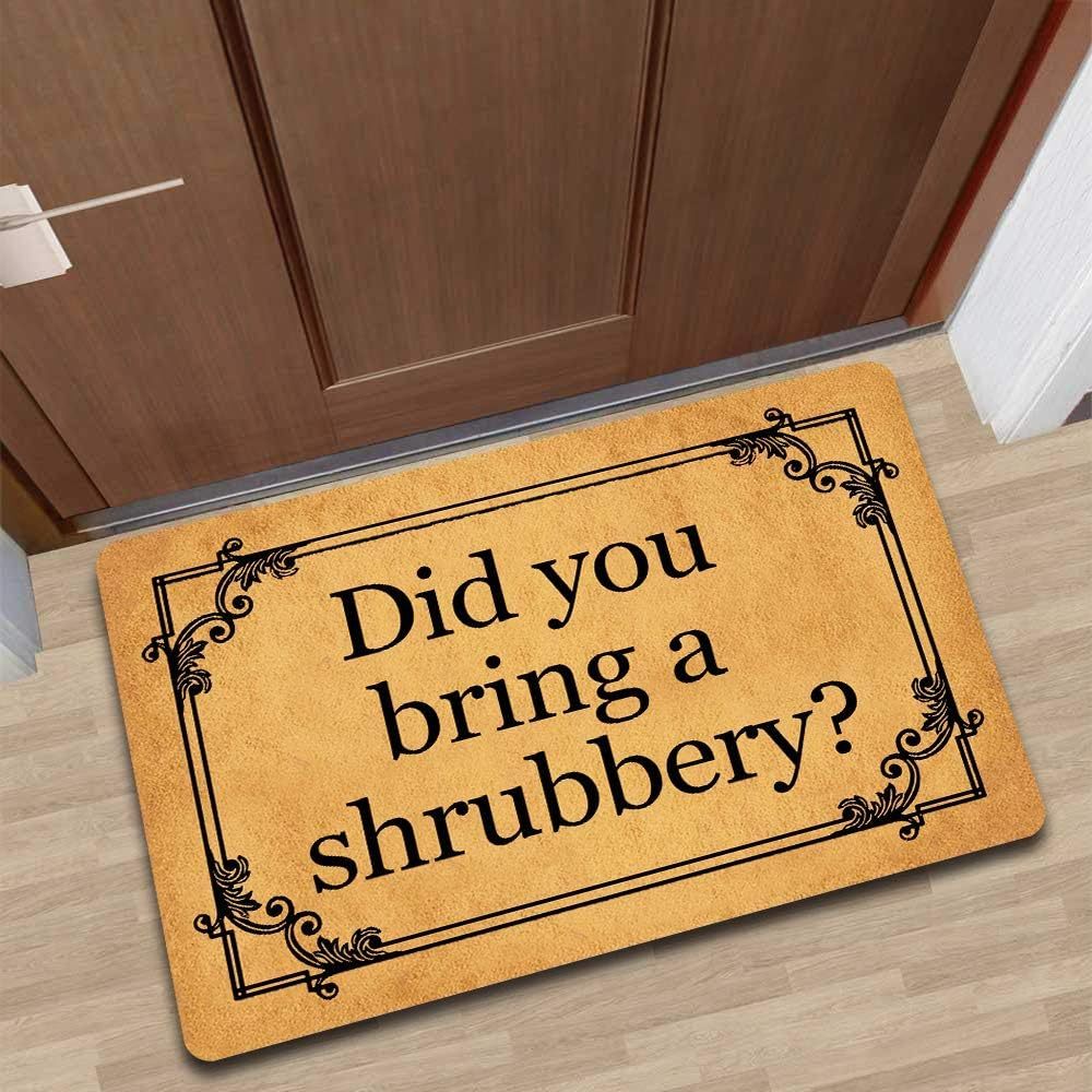 

24"x 16" Did You A Shrubbery Doormat Front Door Bathroom Universal Rubber Mat