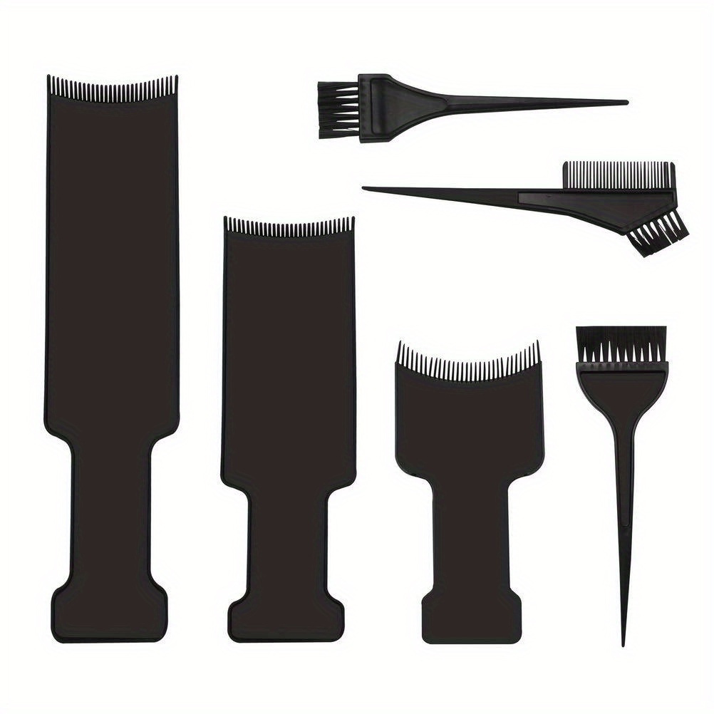 Set 6 pripomočkov za barvanje las s krtačo za - Visokokakovosten salon standard, najlonske ščetine primerne za vse las, priložena paleta in