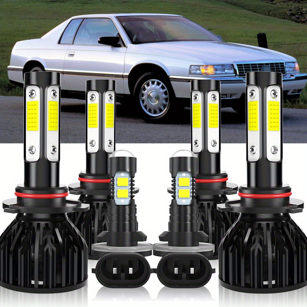 

3 Pairs Led Headlight Beam + Fog Light Bulbs Kit 9005 9006 881 For For S10 1998 1999 2000 2001 2002 2003 2004, 6500k 4000lm Super Lamps, With Fan,