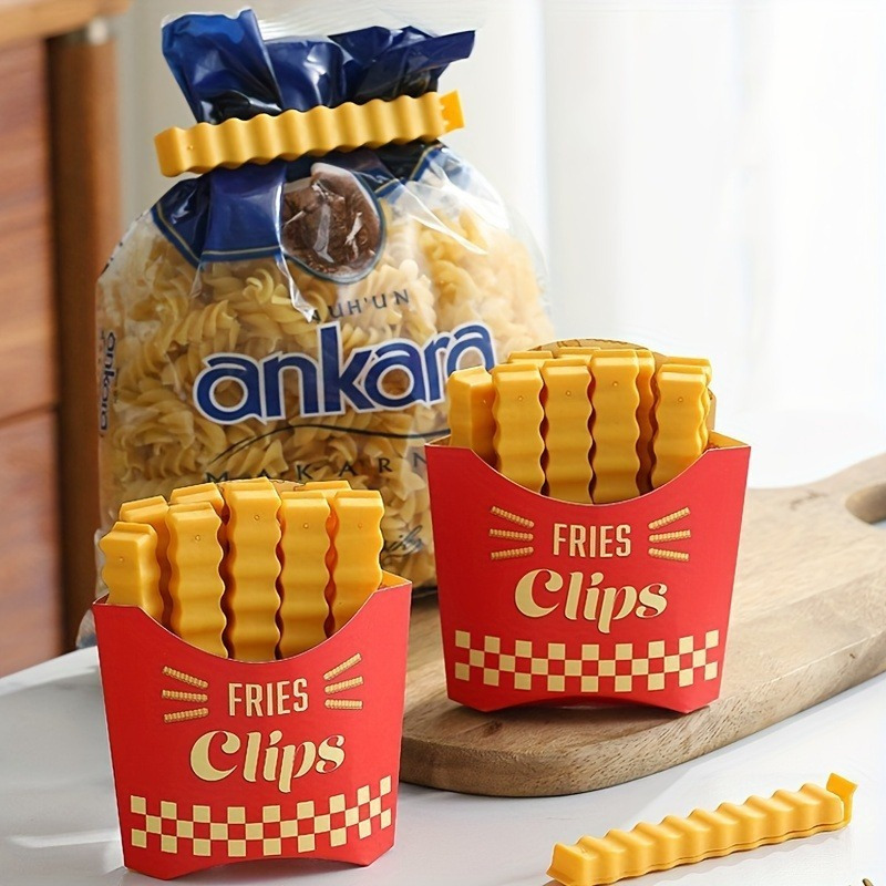 13pcs chip shaped food storage clips with sealing boxes snack freshness preservers for fries chips and more details 2