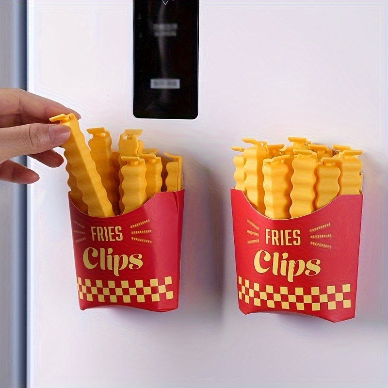 13pcs chip shaped food storage clips with sealing boxes snack freshness preservers for fries chips and more details 5