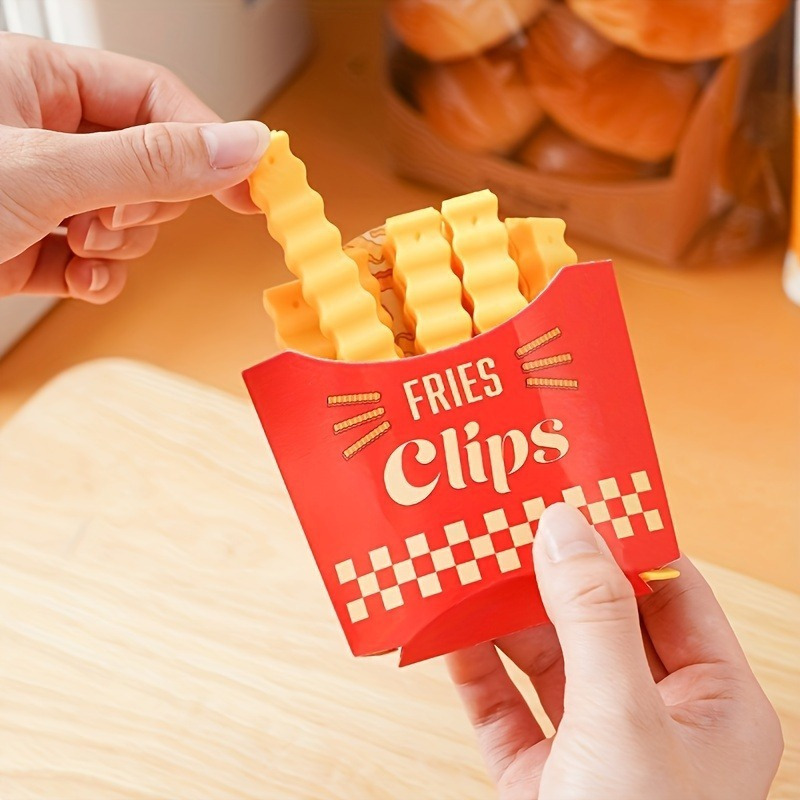 13pcs chip shaped food storage clips with sealing boxes snack freshness preservers for fries chips and more details 7