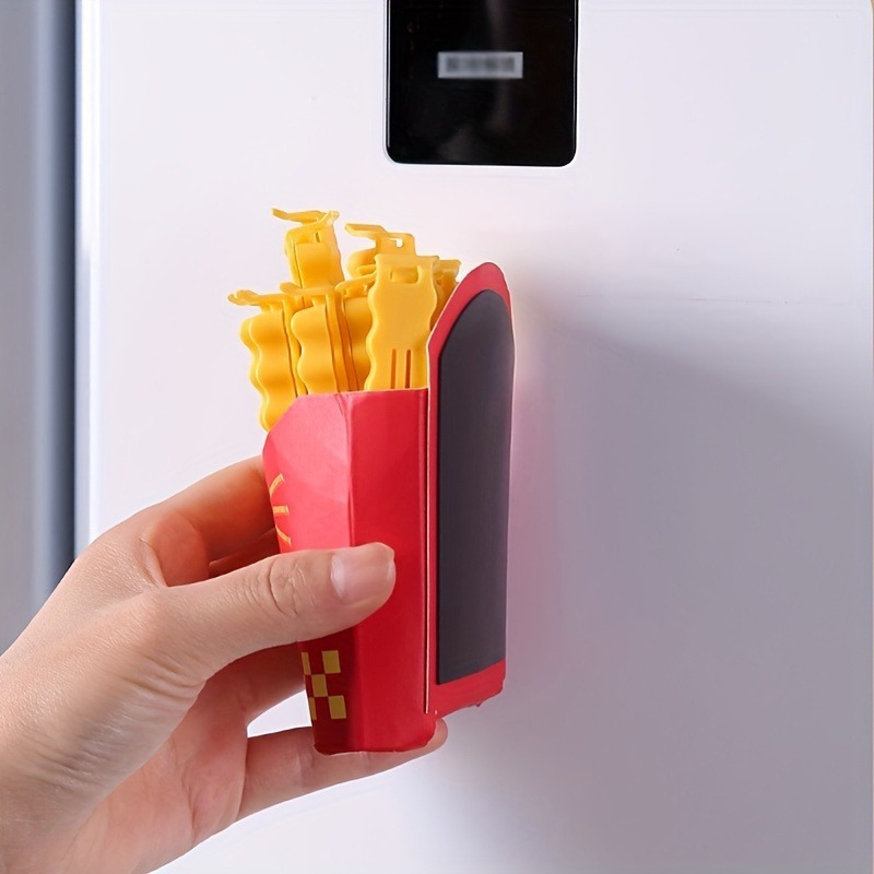 13pcs chip shaped food storage clips with sealing boxes snack freshness preservers for fries chips and more details 8