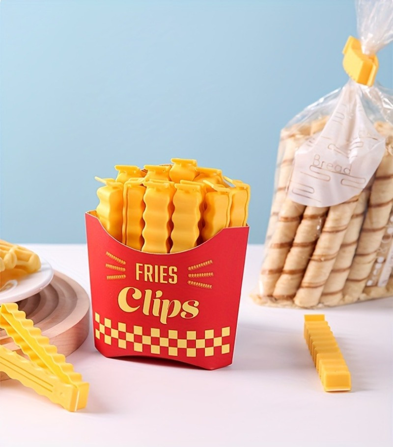 13pcs chip shaped food storage clips with sealing boxes snack freshness preservers for fries chips and more details 12