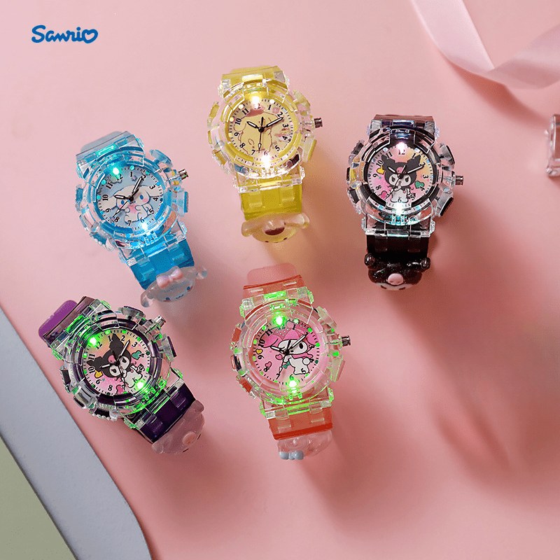 Sanrio 1pc Sanrio Officially Licensed Cute Cartoon LED Watch - Random Pointer, Random Pattern Perfect for Halloween Party Decor & Birthday Gifts
