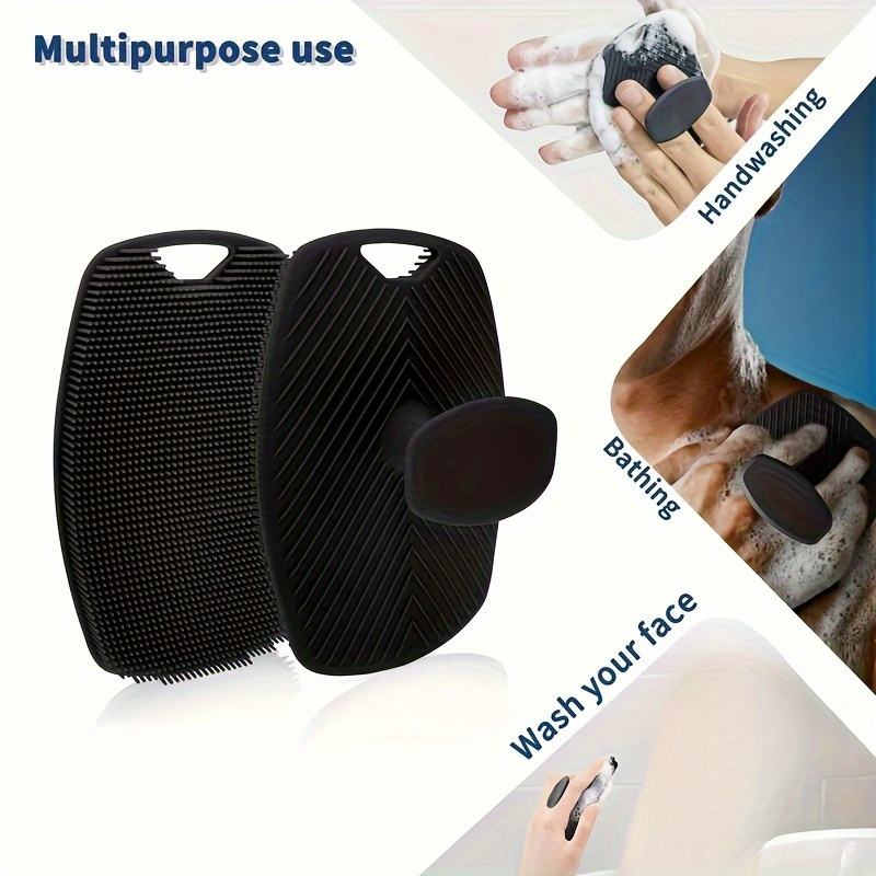 SoftTouch Gentleman's Exfoliator - Ergonomic Non-Slip Handle, Soft Body Scrubber for Gentle Skin Exfoliation, Easy to Clean and Rinse, Perfect for Shower or Bath Time
