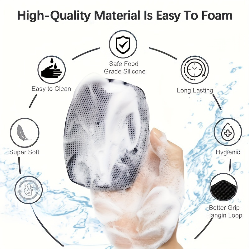 SoftTouch Gentleman's Exfoliator - Ergonomic Non-Slip Handle, Soft Body Scrubber for Gentle Skin Exfoliation, Easy to Clean and Rinse, Perfect for Shower or Bath Time
