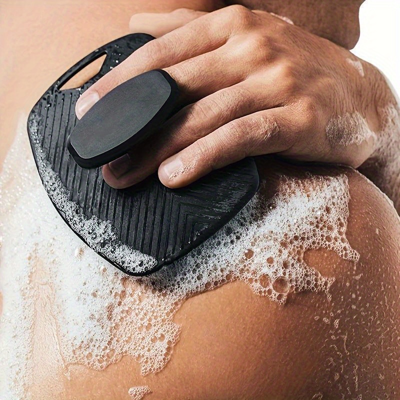 SoftTouch Gentleman's Exfoliator - Ergonomic Non-Slip Handle, Soft Body Scrubber for Gentle Skin Exfoliation, Easy to Clean and Rinse, Perfect for Shower or Bath Time