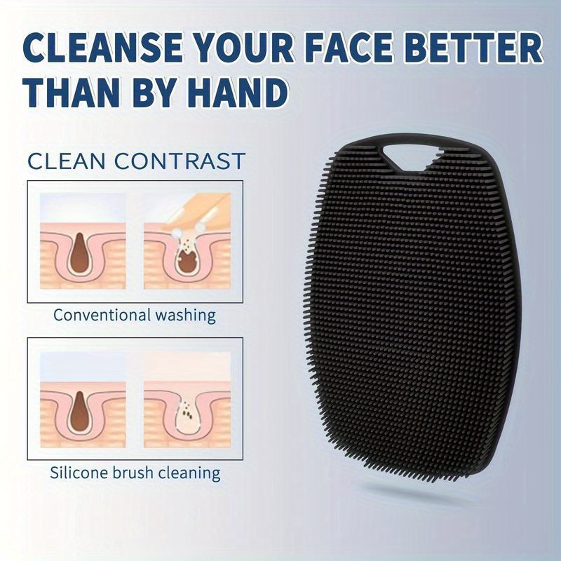 SoftTouch Gentleman's Exfoliator - Ergonomic Non-Slip Handle, Soft Body Scrubber for Gentle Skin Exfoliation, Easy to Clean and Rinse, Perfect for Shower or Bath Time