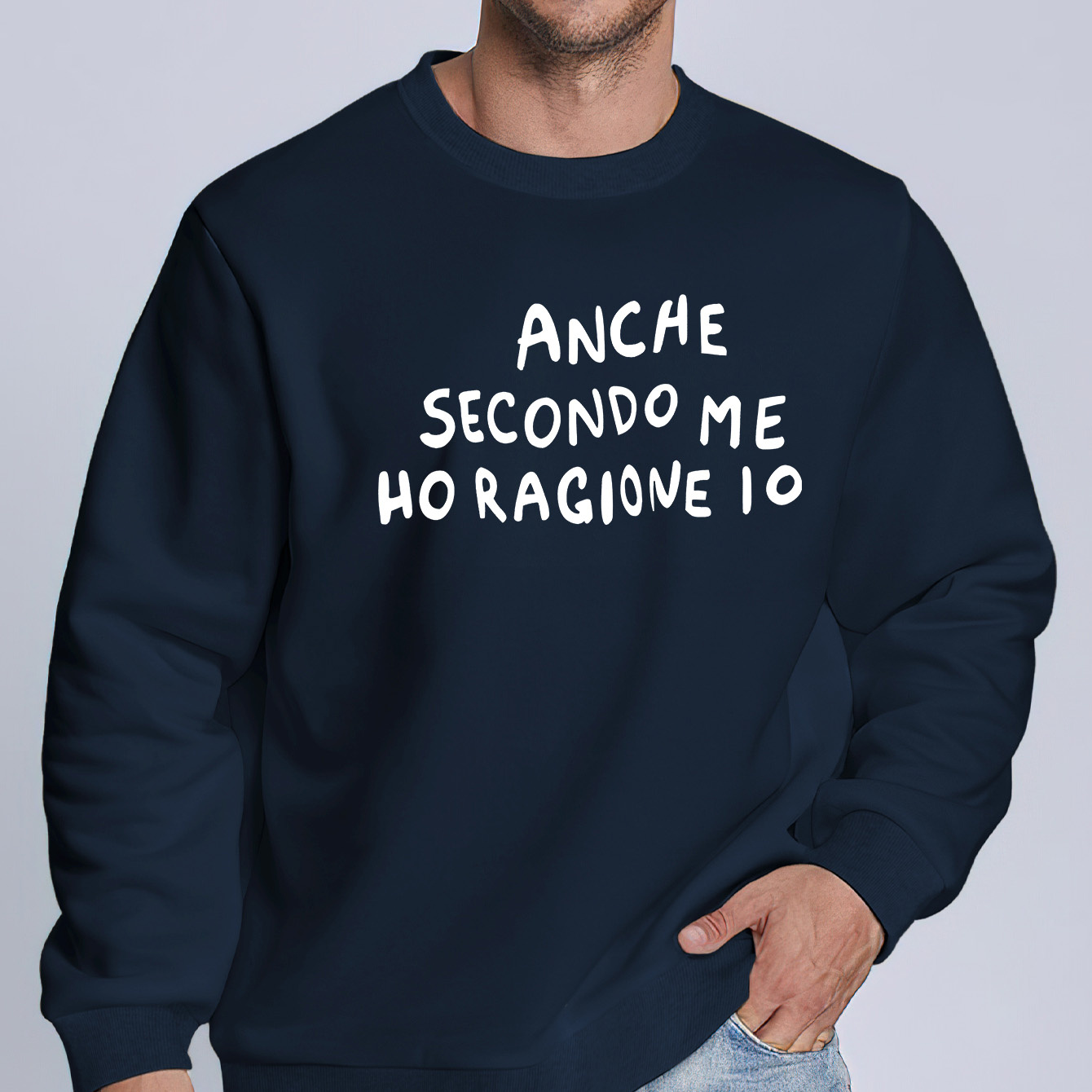 

Stylish Men's Sweatshirt With Unique Twisted Letter Design - Comfortable Stretch Fabric, Spring/fall