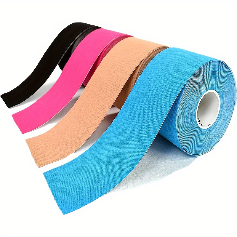 4 Rolls Sports Physical Tapes, Elastic Tape, Sports Tape With Strong & High Elasticity For Muscle - Fitness Muscle Patch Tape Set For Athletic Training