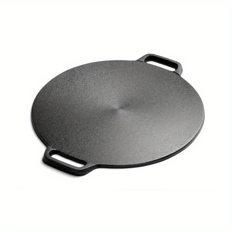 1 pack cast iron griddle   hand wash only non stick scratch resistant round griddle with cast iron handle   free for gas ceramic stoves ideal for indoor outdoor cooking details 3