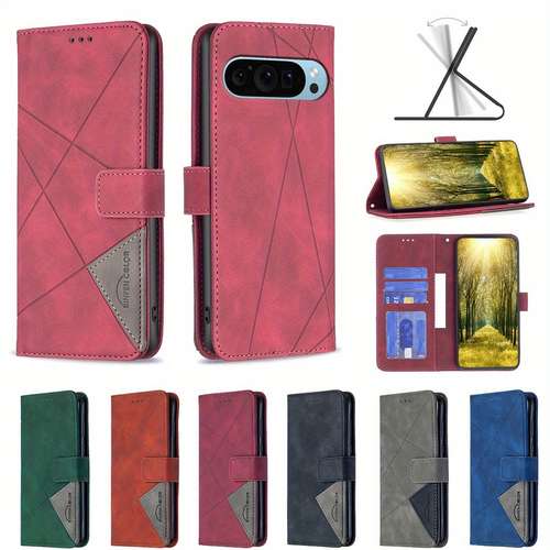 Retro Leather Card Wallet Case For Google Pixel 6, 7, 8, 9, 10 Pro & XL – Kickstand & 360 Protection
