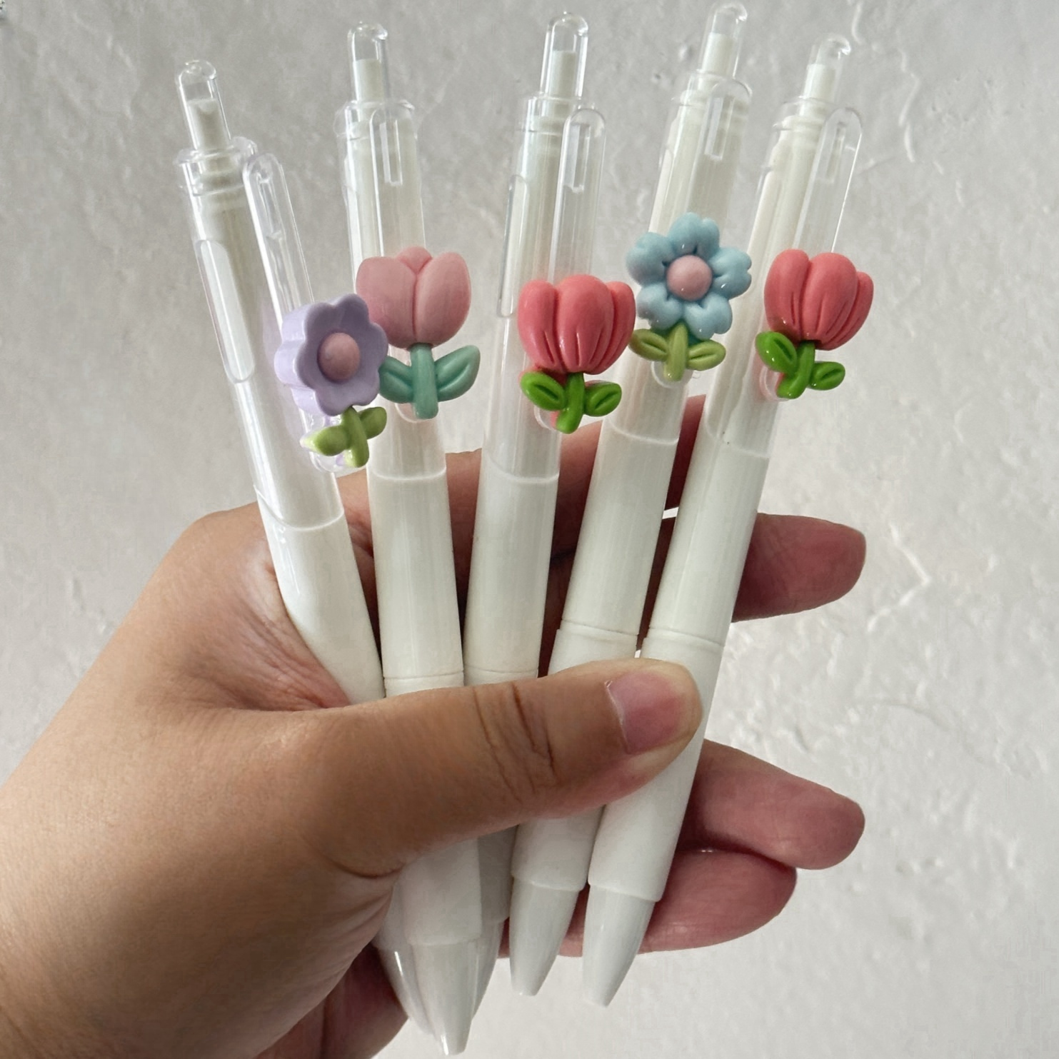 

1pc, 3pcs Flower Top Gel Pens - Decorative Floral Ballpoint Pens With , Plastic Instruments For Home, Office, And School - Ideal For Birthdays, Halloween, Christmas, Thanksgiving Gifts