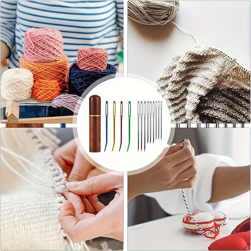 13pcs Big Eye Sewing Needle Suit with Blunt and Pointed Needles