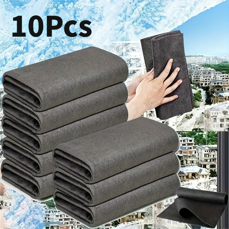 

10pcs Microfiber Cleaning Cloths - -free, , Towels For Mirrors, Windows & Multi-surface Cleaning In Kitchen, Bathroom & Living Room