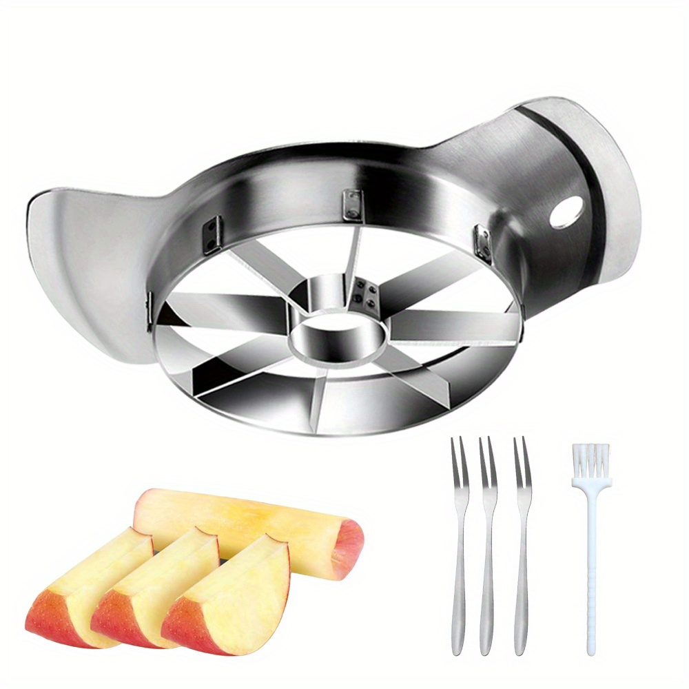 TEMU Premium Slicer Reusable Stainless Steel Fruit Corer And Divider Kitchen Essential For Gadgets Kitchen Tools Dorm Essentials Christmas Gift,