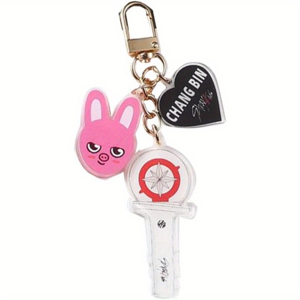 cute kpop inspired acrylic keychain set heart cartoon charms   bags backpacks ideal birthday gift for women details 8