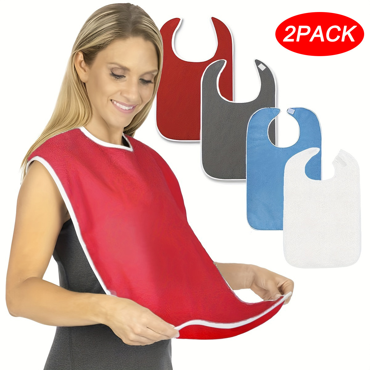 

2pcs Adult , Bib For Men And Women, Suitable , Diet Cloth