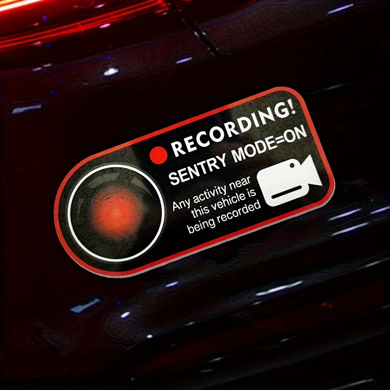 

2-pack Recording Car Decals, Mode Warning Stickers, Vinyl Vehicle Security Alert Labels