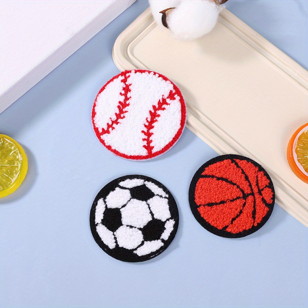 1pc sports themed iron on patch diy no sew applique for clothing baseball football   details 1